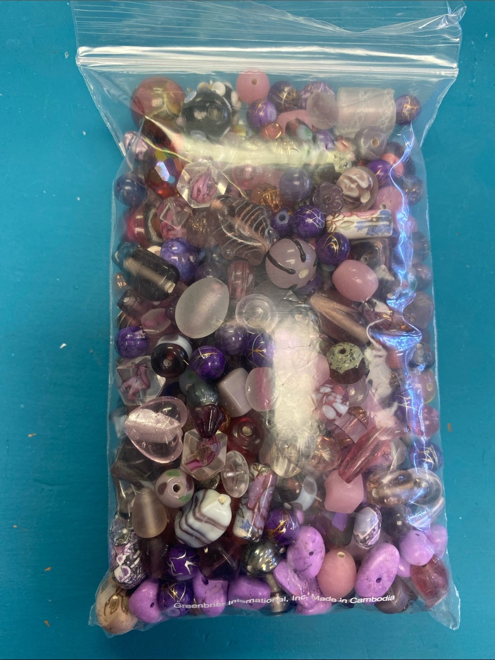 Mixed Purple and Pink Glass Bead Assortment. Beautiful